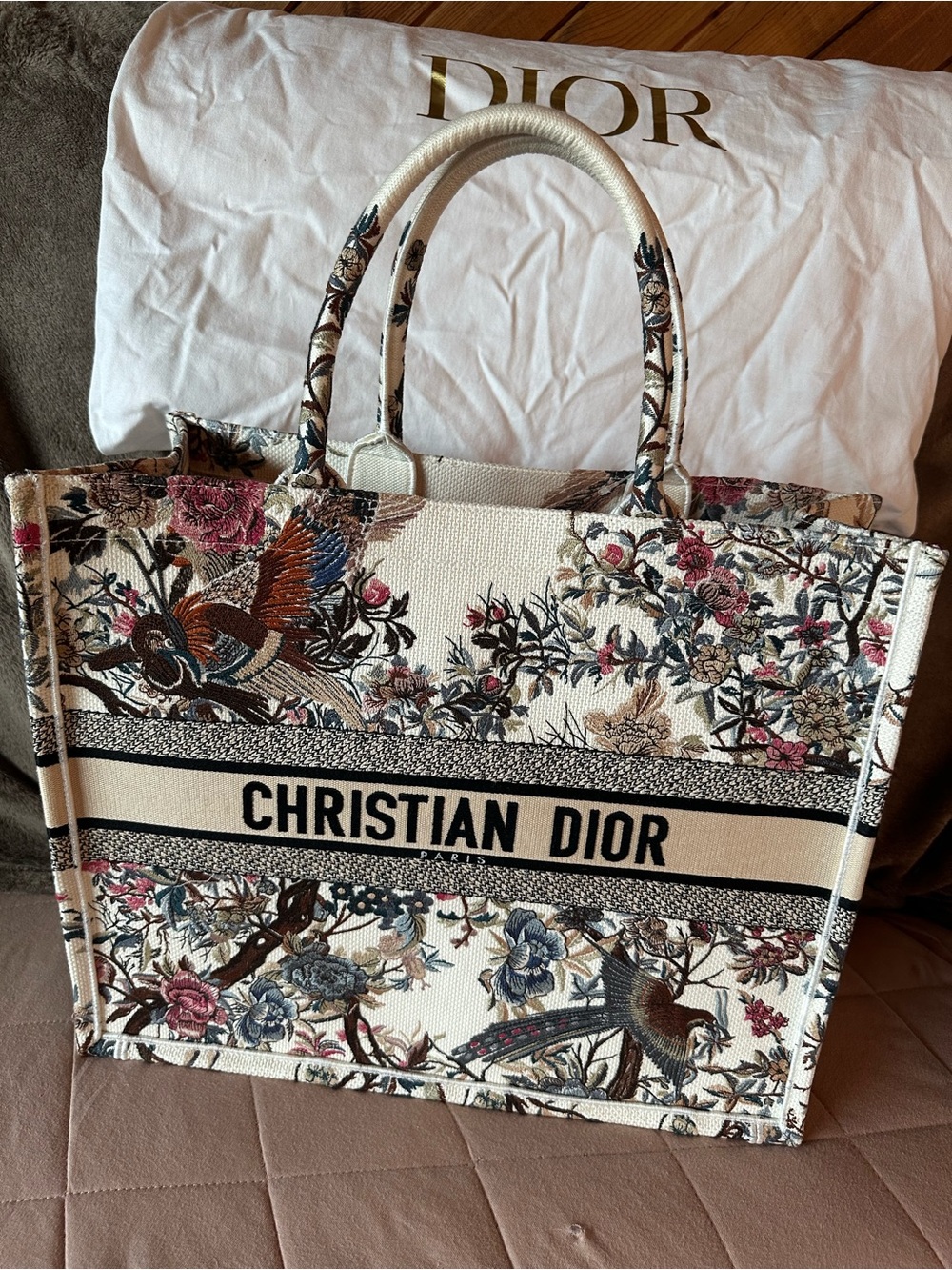 Christian Dior Jardin D’hiver large book tote with two new inserts to use